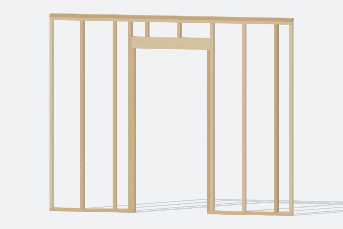 Wall framing model in Stud