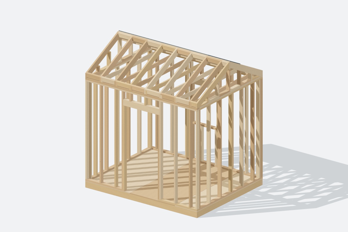 Garden shed model in Stud